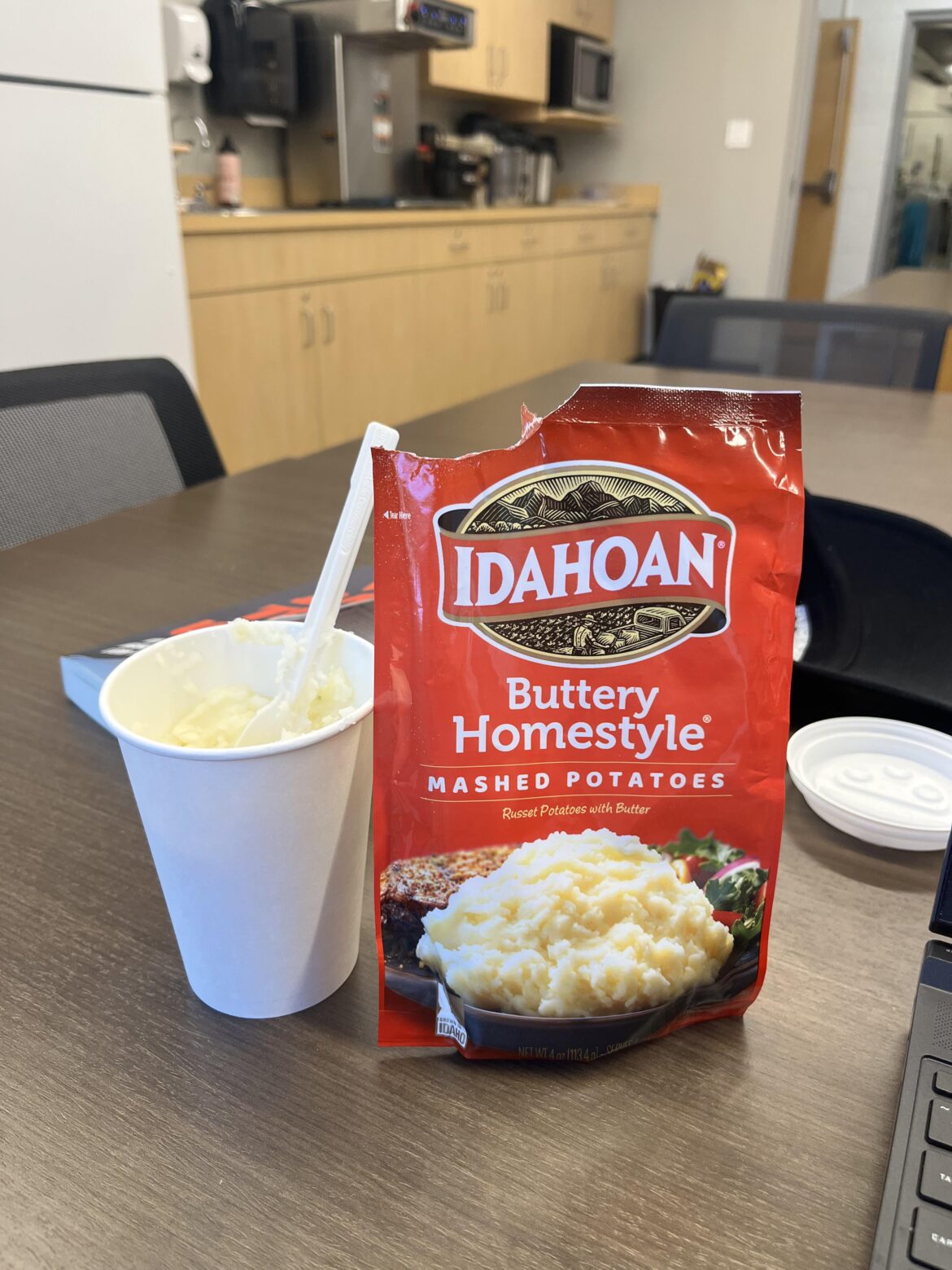 I make mashed potatoes with the hot water at work sometimes