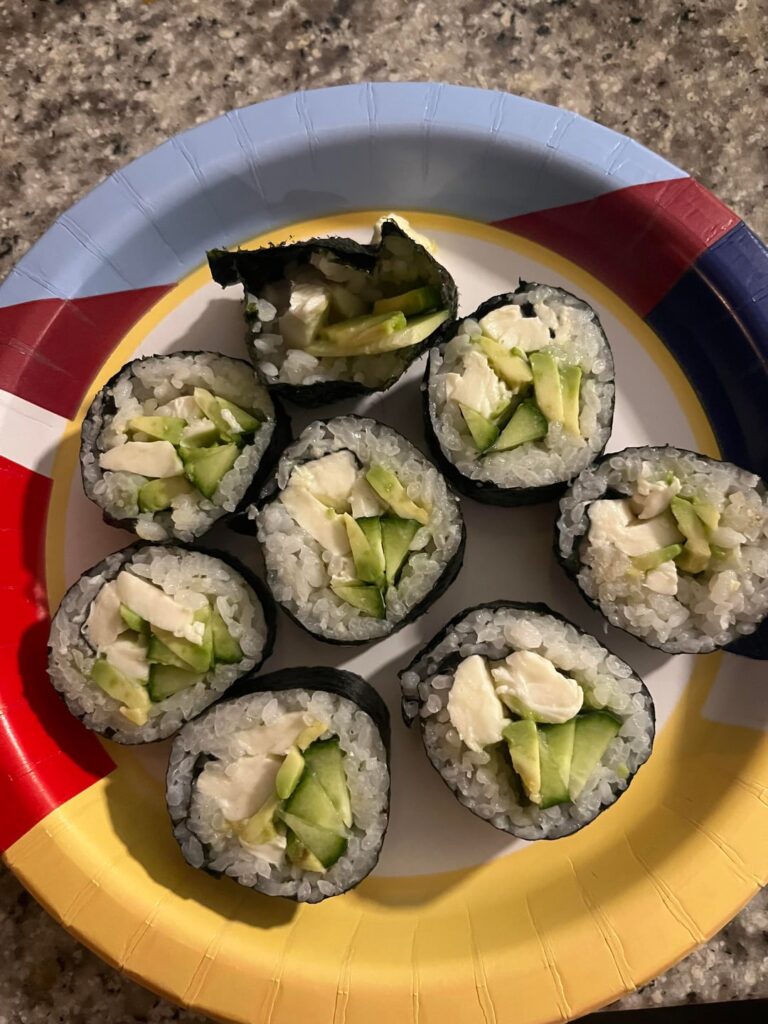 veggie sushi! {430 cals}