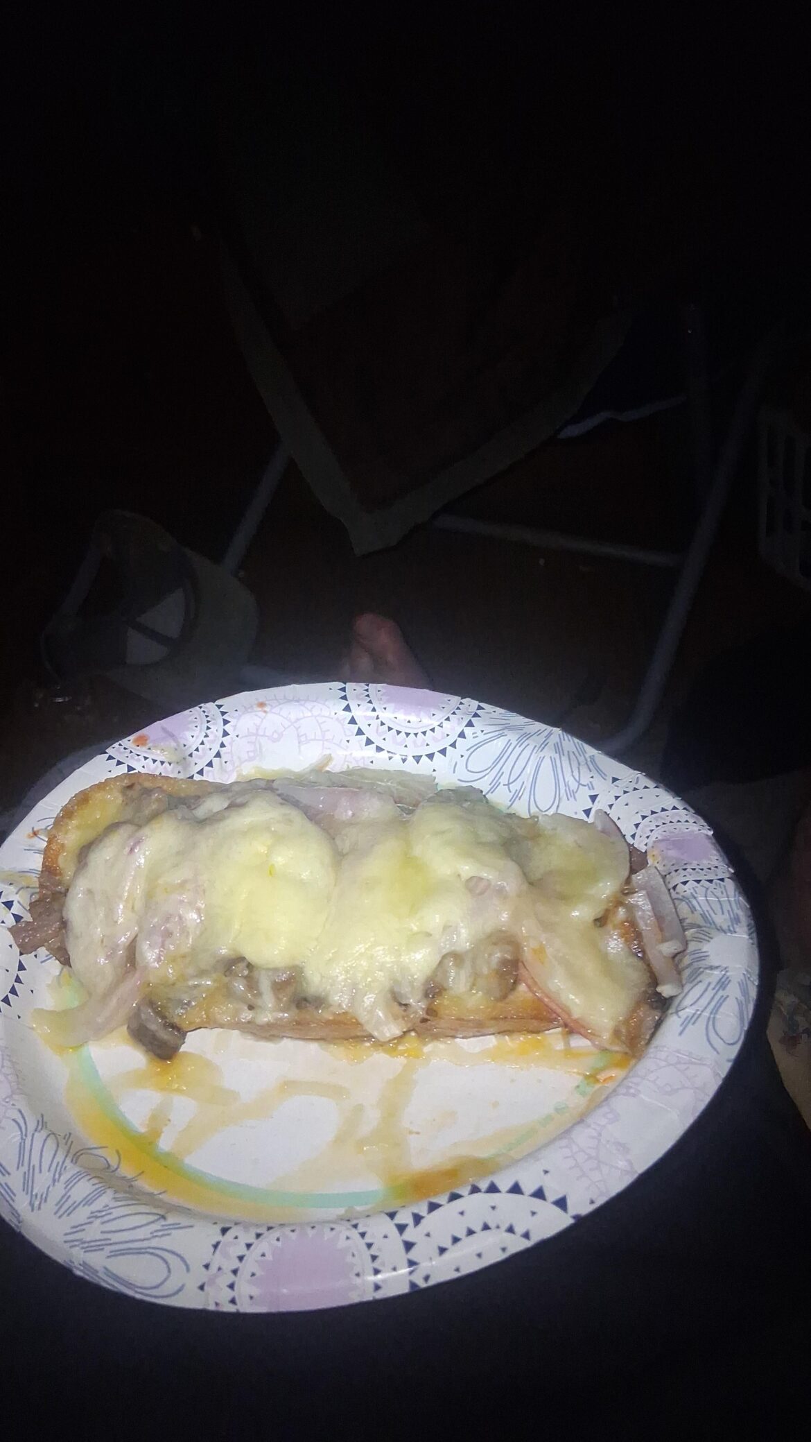 Sourdough guy here. Leftover pickled beeve tongue, Mexican cheese, (sorry im drunk), raw onions and Tabasco