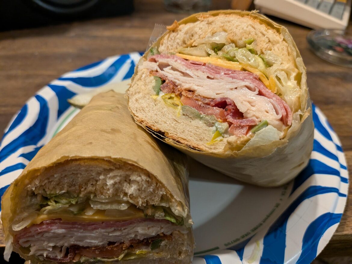 homemade club-ish Italian sanquich