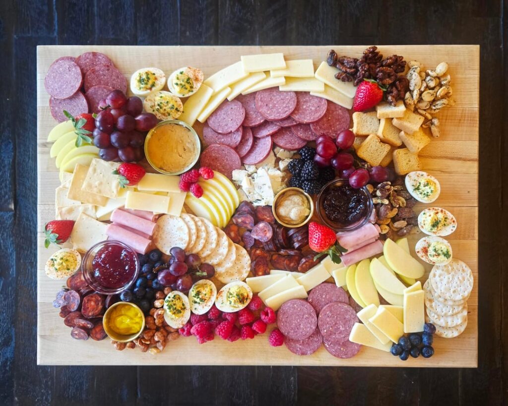 My 13 year old son is very into charcuterie at the moment, his attempt with his mother's guidance.