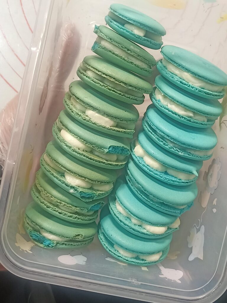 they were a little flat but they have feet and some weren't hollow! Seems I've overmixed but honestly this is my first time using almond flour and it looked and tasted great. Past attempts were AP Flour.