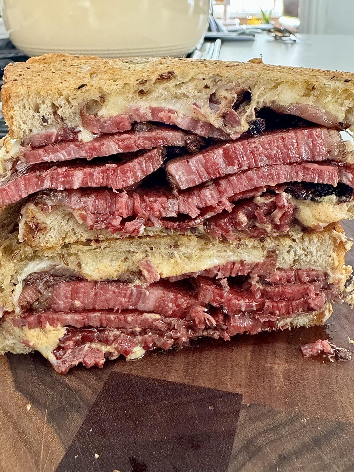 Homemade Pastrami on Rye
