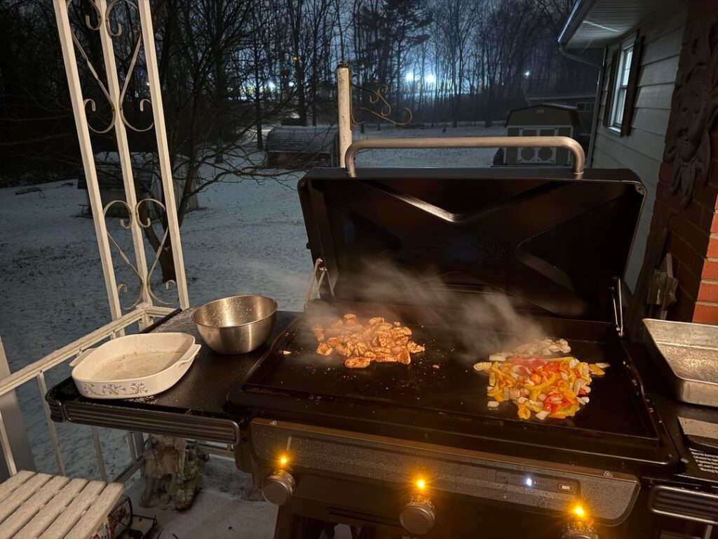 Snow not stopping the cook