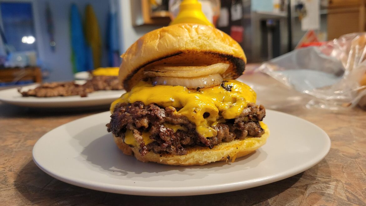 Just minutes ago, I smashed my first patty.