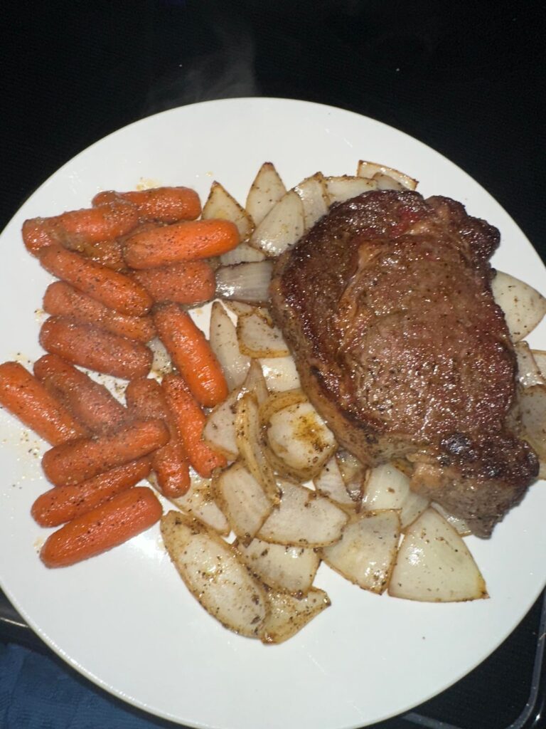 Steak ribeye. Too rare?