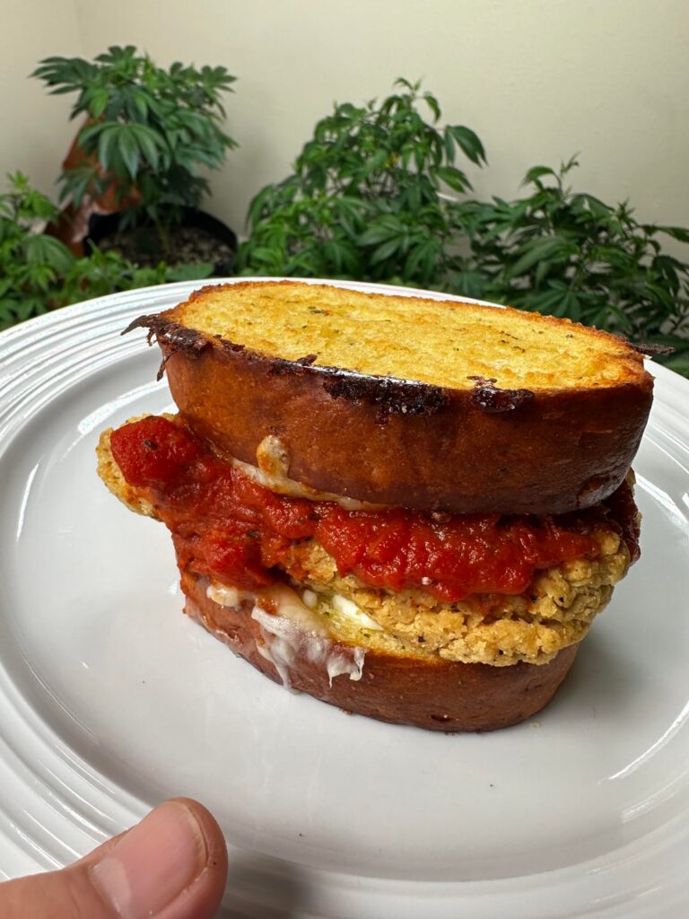 Chicken parm on garlic toast!