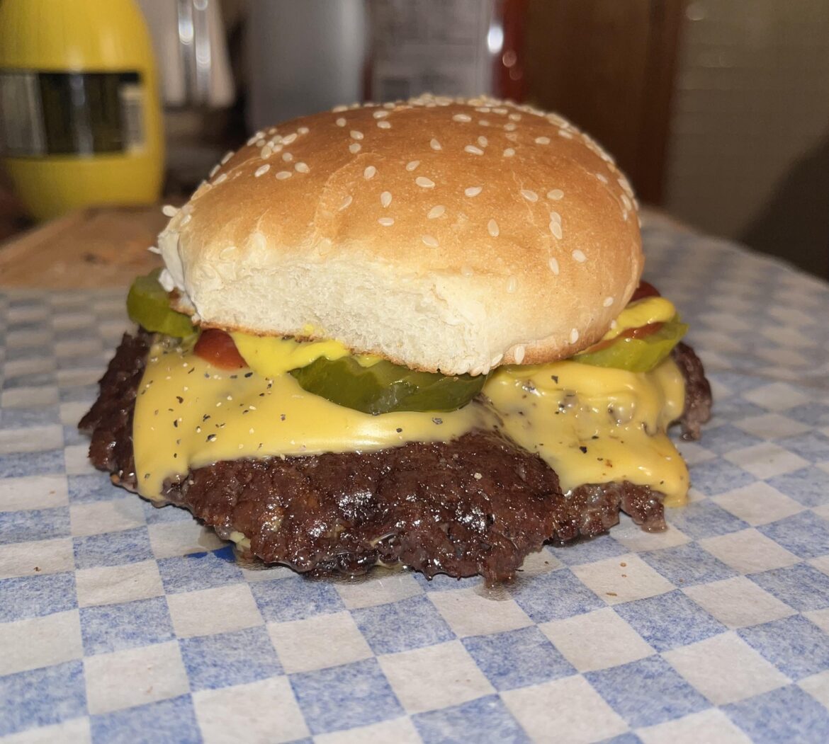 Here’s a burger I created