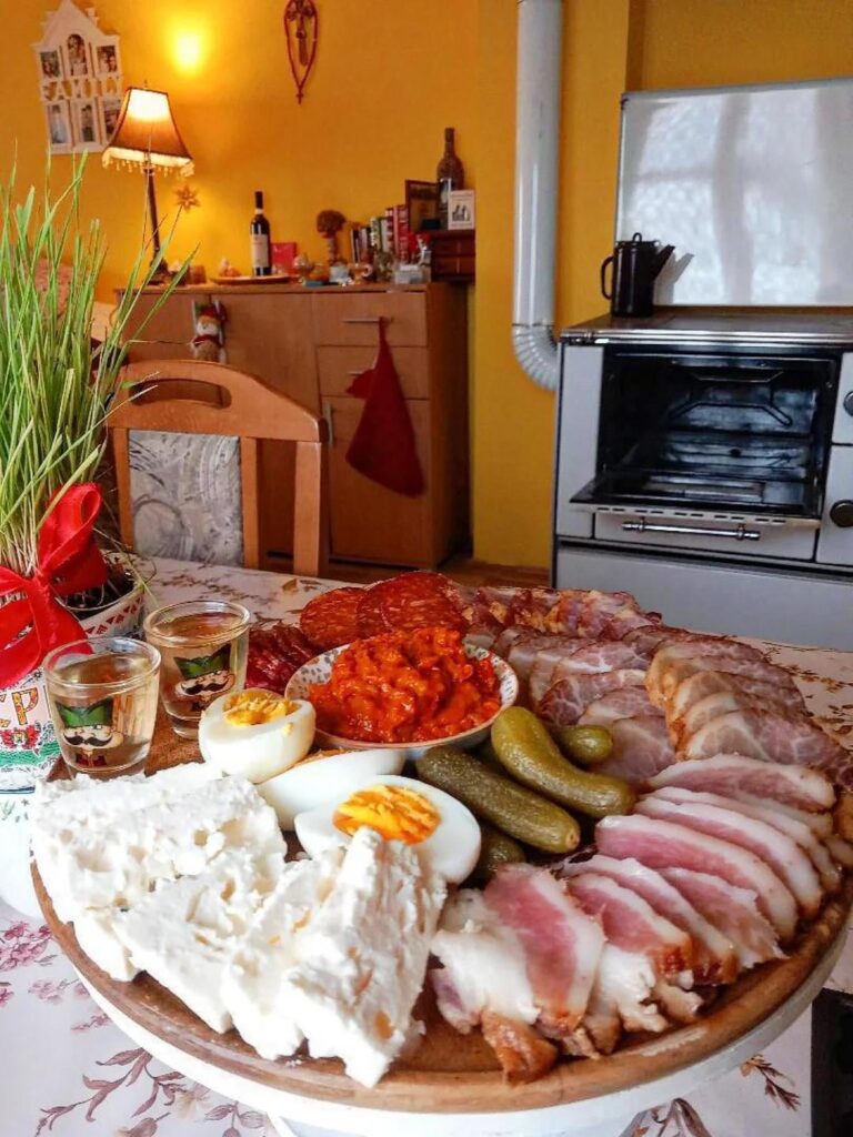 A winter's breakfast, Western Serbia