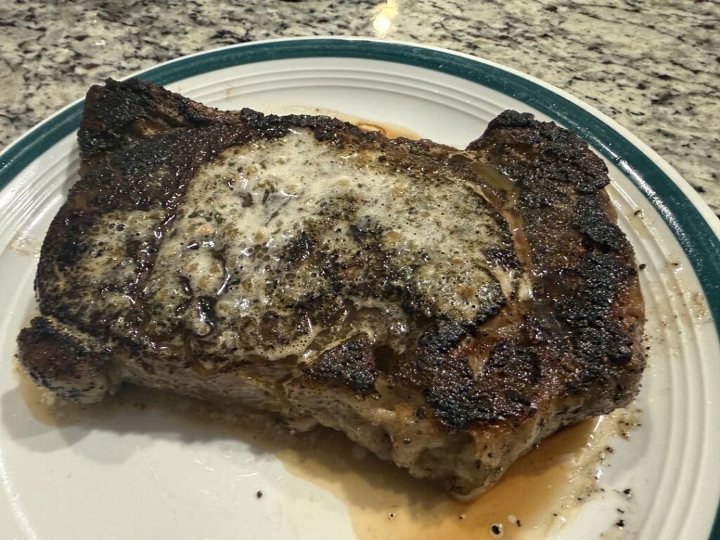 Overcooked. Still juicy, still enjoyed