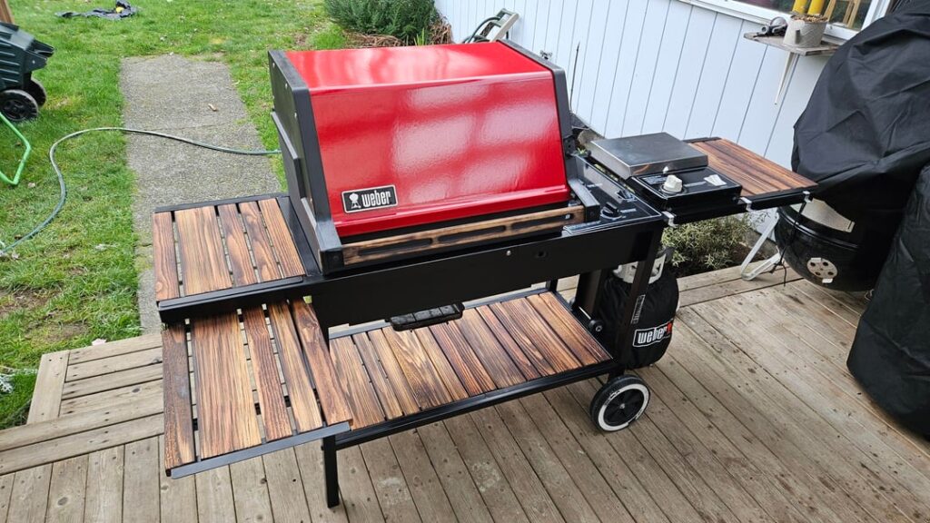 Finished my restoration on this classic, ended up using the kettle and griddle for dinner, but found a good use for the side burner! Seahawks win and smoked tri tip with fried rice, was a good weekend!