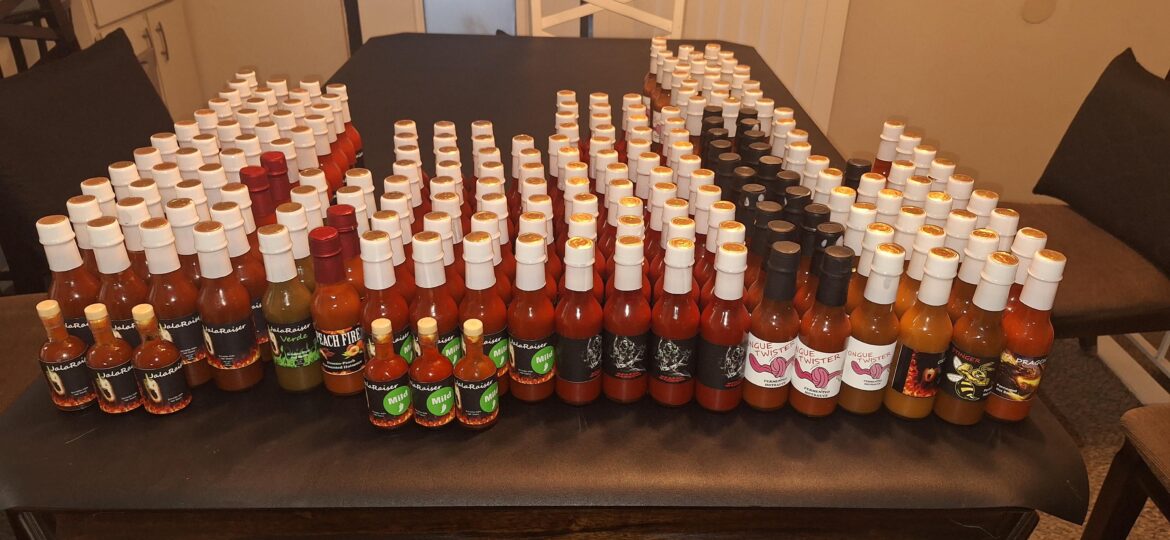 Finally got the rest of this year's hot sauce bottled. There's just over 200 bottles left.