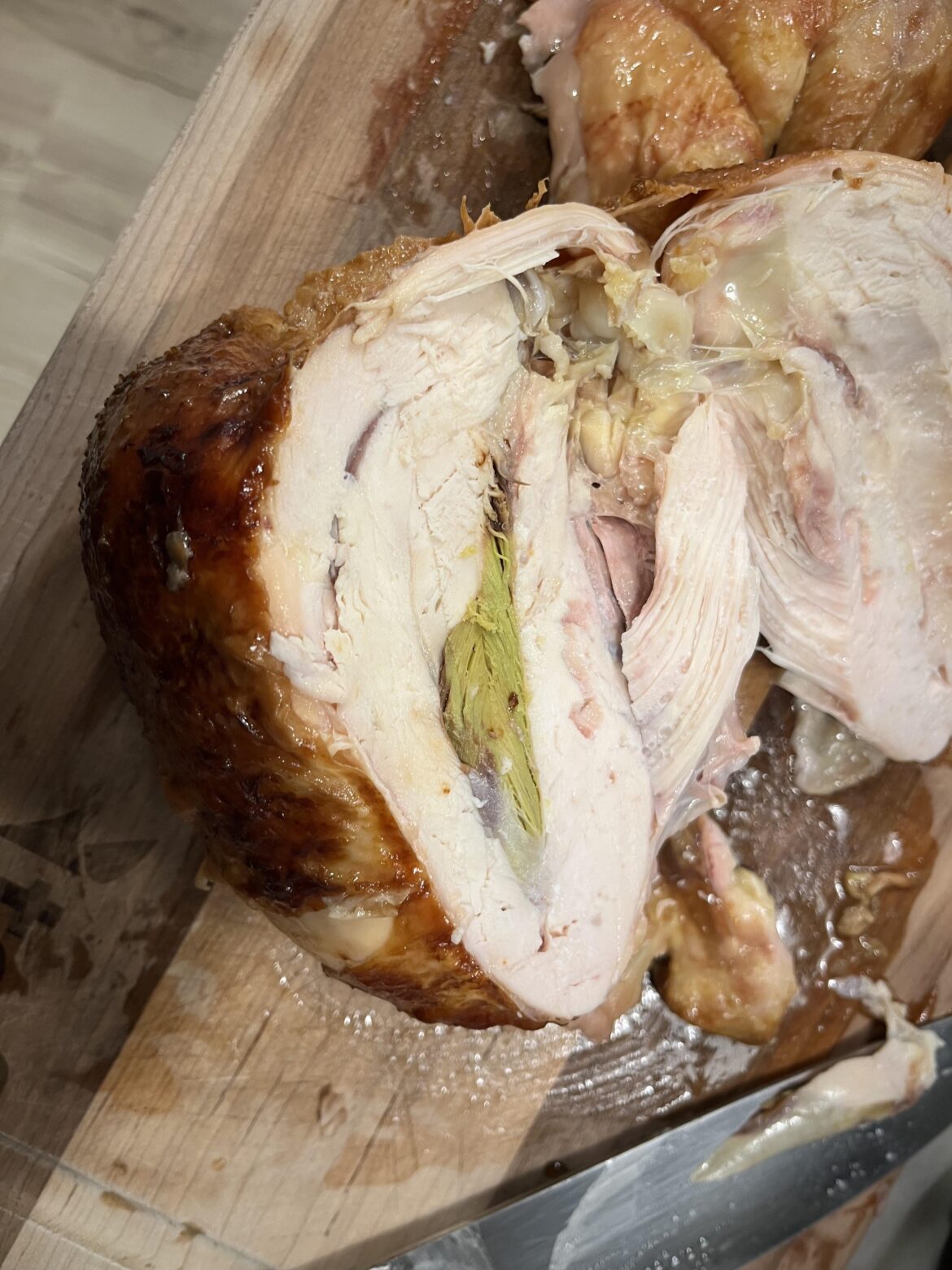 Rotisserie chicken = foul fowl