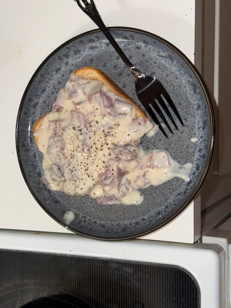 Was in the mood for some Shit on a Shingle.