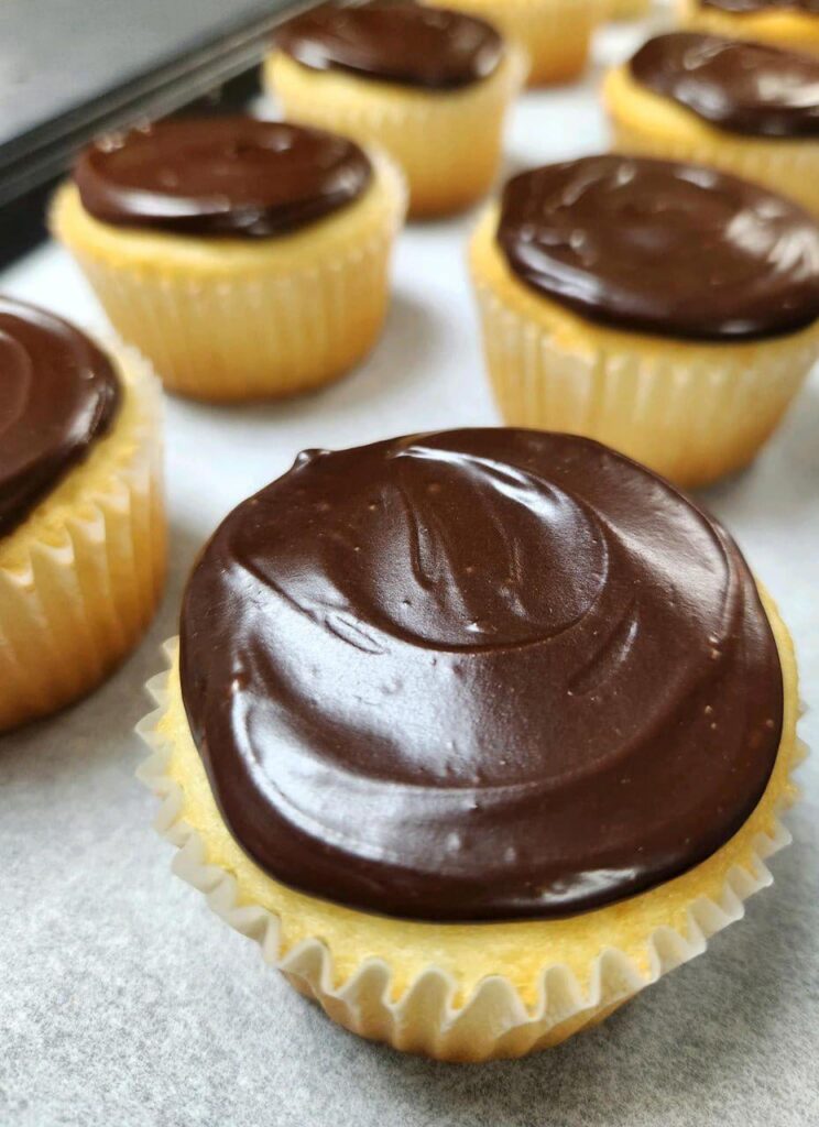 I made these Boston Cream Pie Cupcakes and they turned out better than I expected