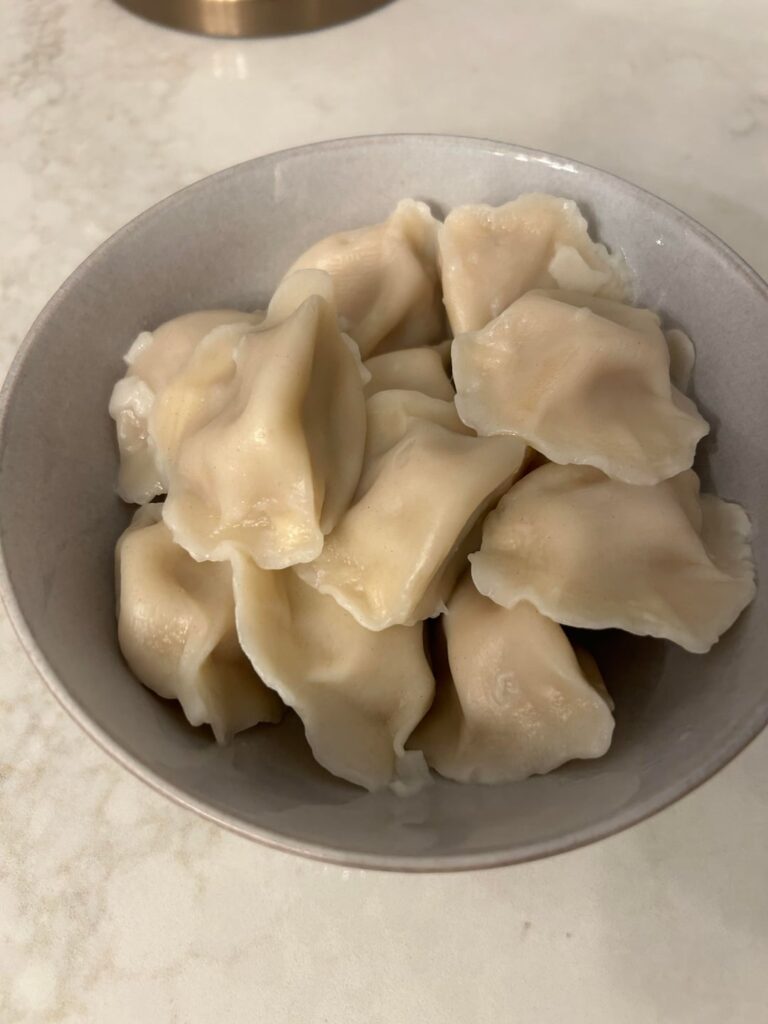 homemade store bought dumpling (salad)