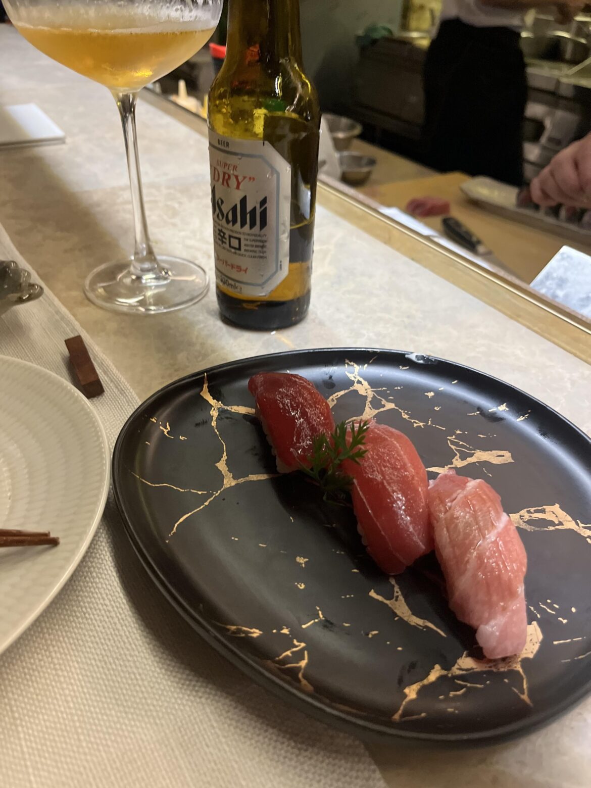 Tuna trilogy: 3 different cuts of tuna, was my favorite from the meal :)