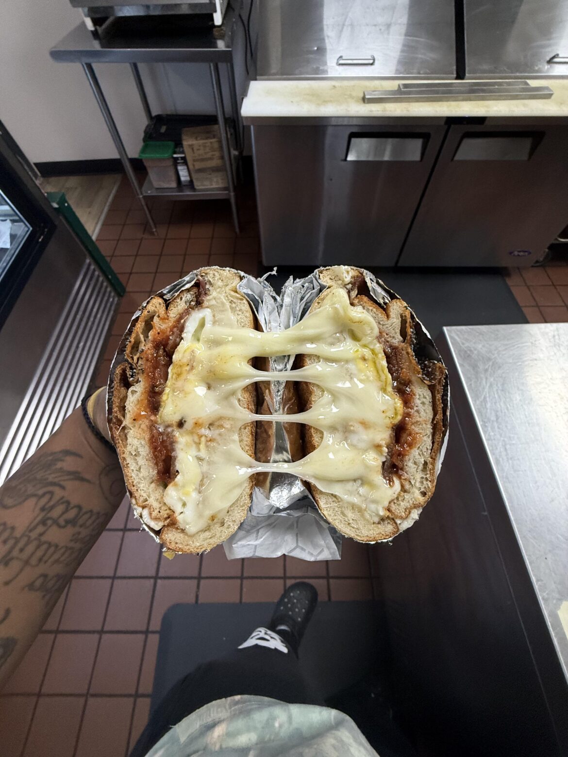 Bacon , Egg , and Cheese on a Kiser