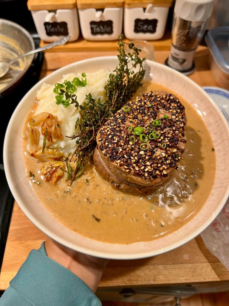 [homemade] Steak au Poivre