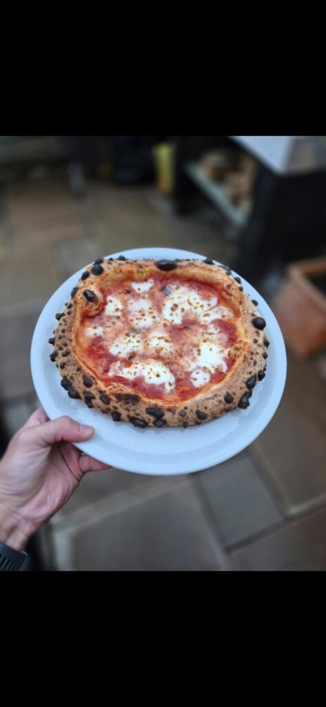 I made pizza for dinner in my outside oven