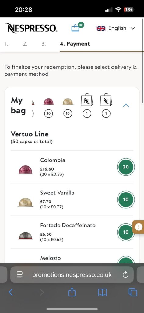 Redeem 50 free coffees