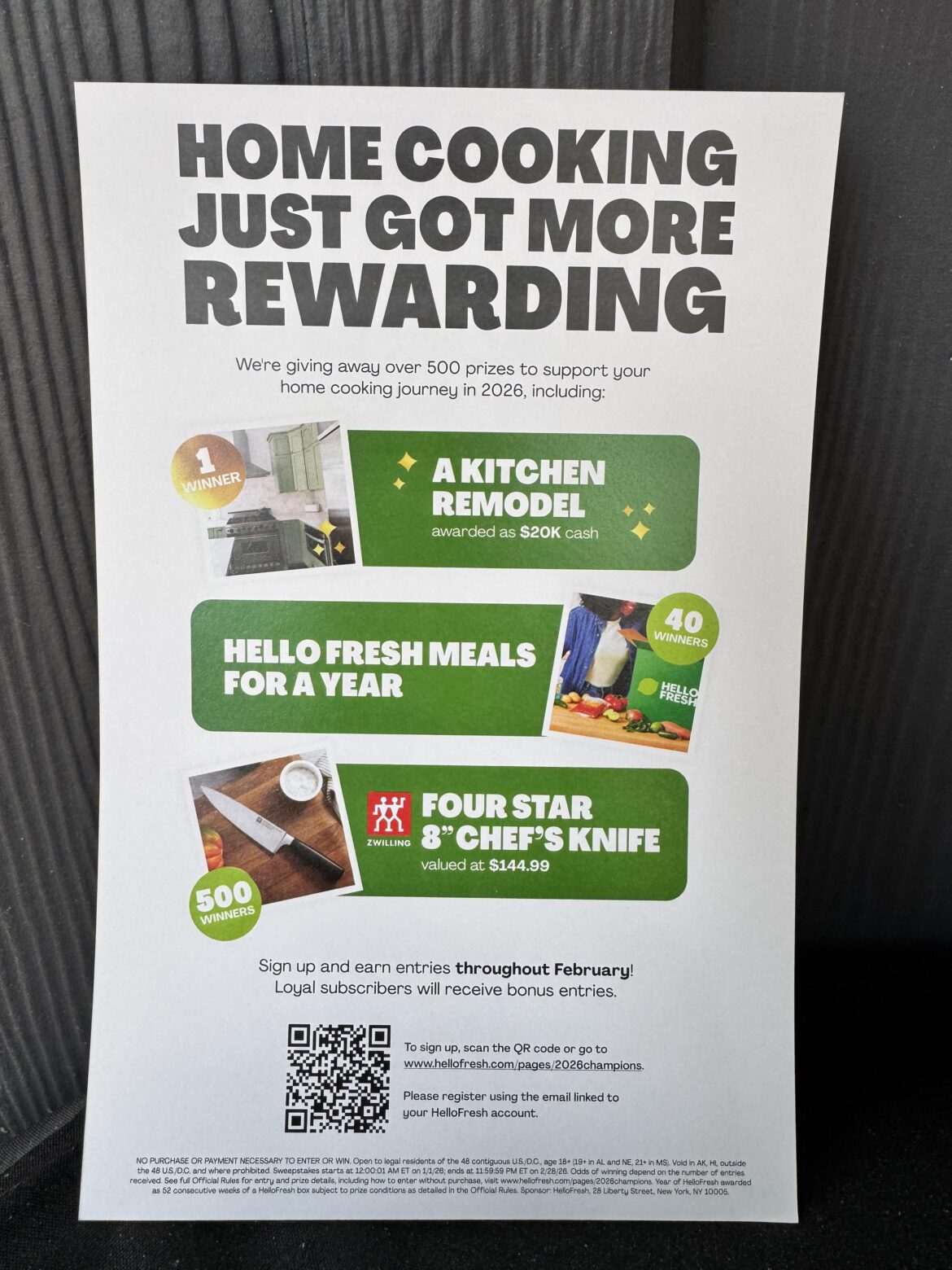 Hoping someone here wins BIG in the HF Sweepstakes !