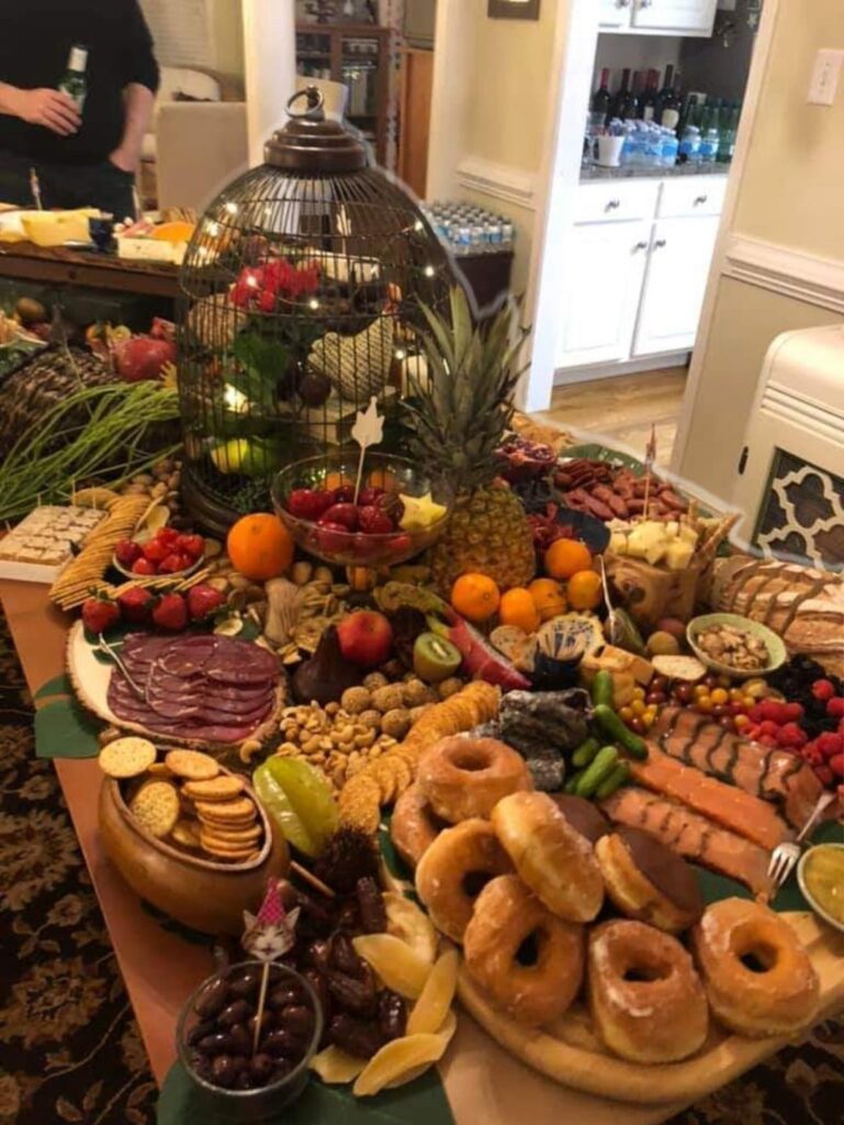 A charcuterie board/table I made for a friend’s birthday a few years ago