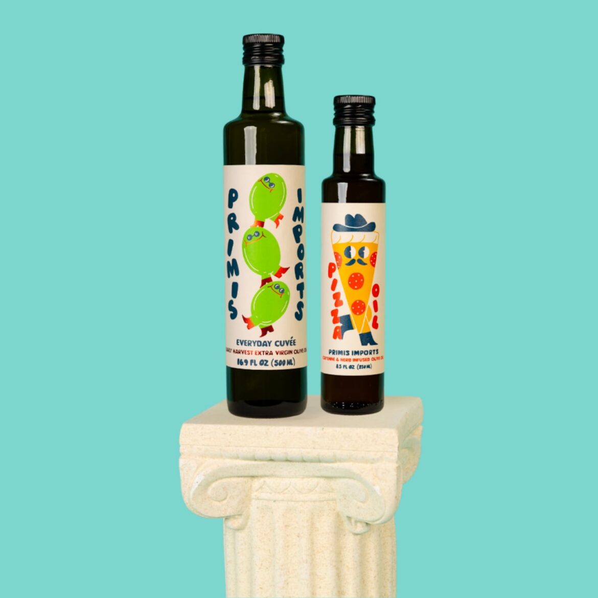 Two extra virgin olive oils from Primis Imports.