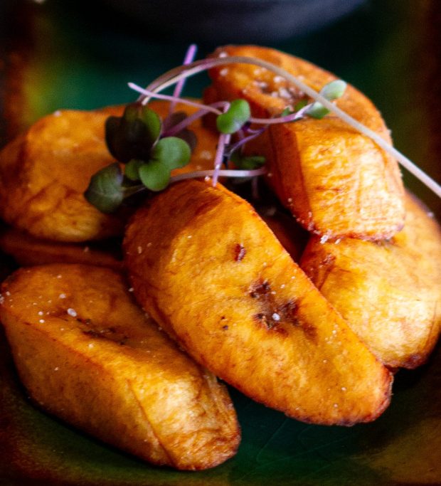 A first course option on Touche French Creole's prix fixe menu offered during Aurora Restaurant Week will be Sweet Street Plantains, which is fried plantains with spicy pepper jam. (Sarah Cervantes)