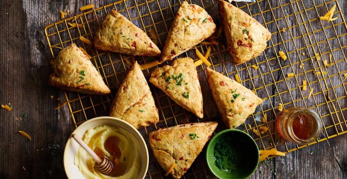 Easy Cheesy Savory Cheddar Cheese Scones Recipe