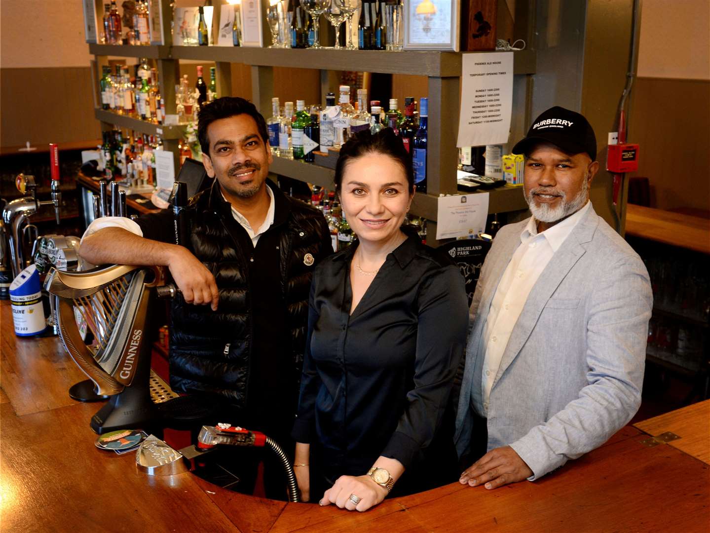 New owners of The Phoenix,Academy Street..Jad and Funda Hussain with Abdul Fotik..Picture: Gary Anthony..