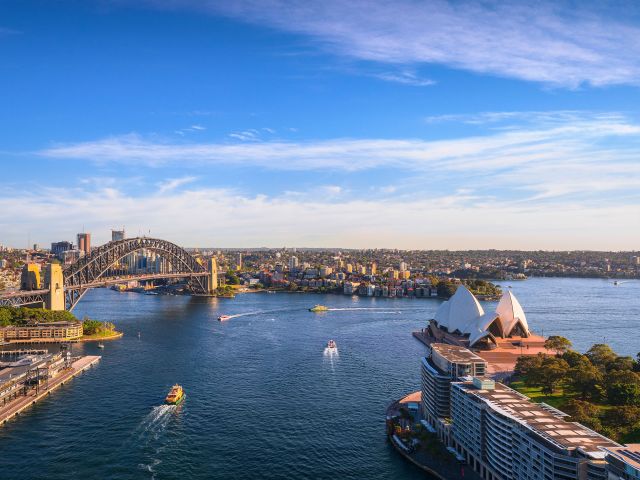 aerial of circular quay sydney