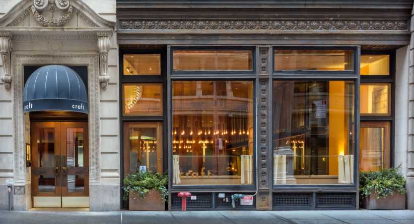 The exterior of Craft restaurant in NYC