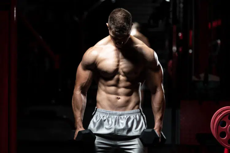 Exercising Biceps With Dumbbell Exercising Biceps With Dumbbell