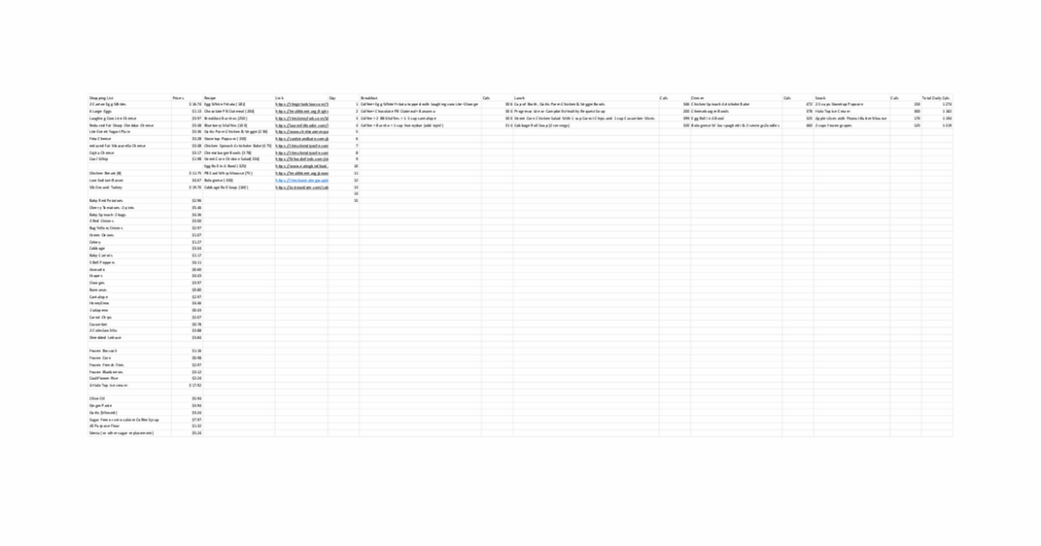 High Volume 1200 Calorie Meal Plan!
