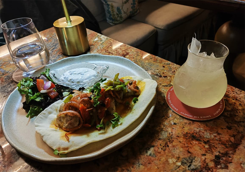 GREEK CHICKEN SOULVAKI, gourmet European Gurugram, upscale dining Gurugram, 