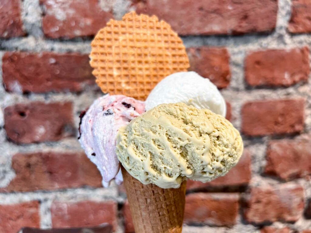 Gelato Cone at Artico Gelato in Milan