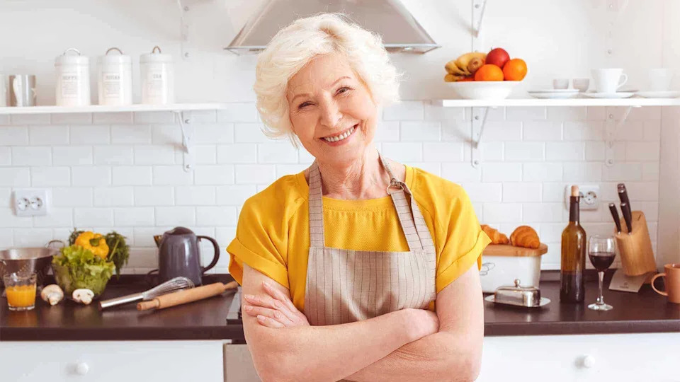 Grandma kitchen cooking