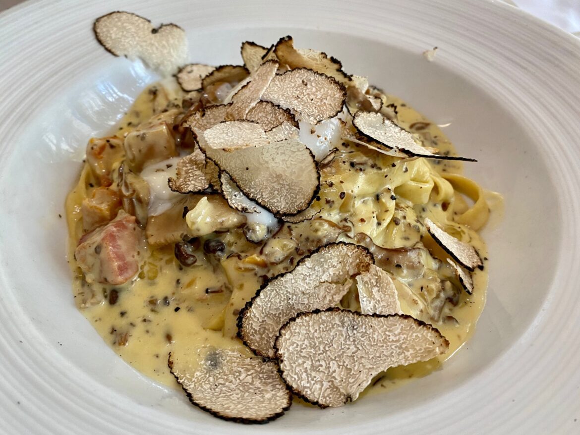 Truffle carbonara from Taormina Sicilian Cuisine