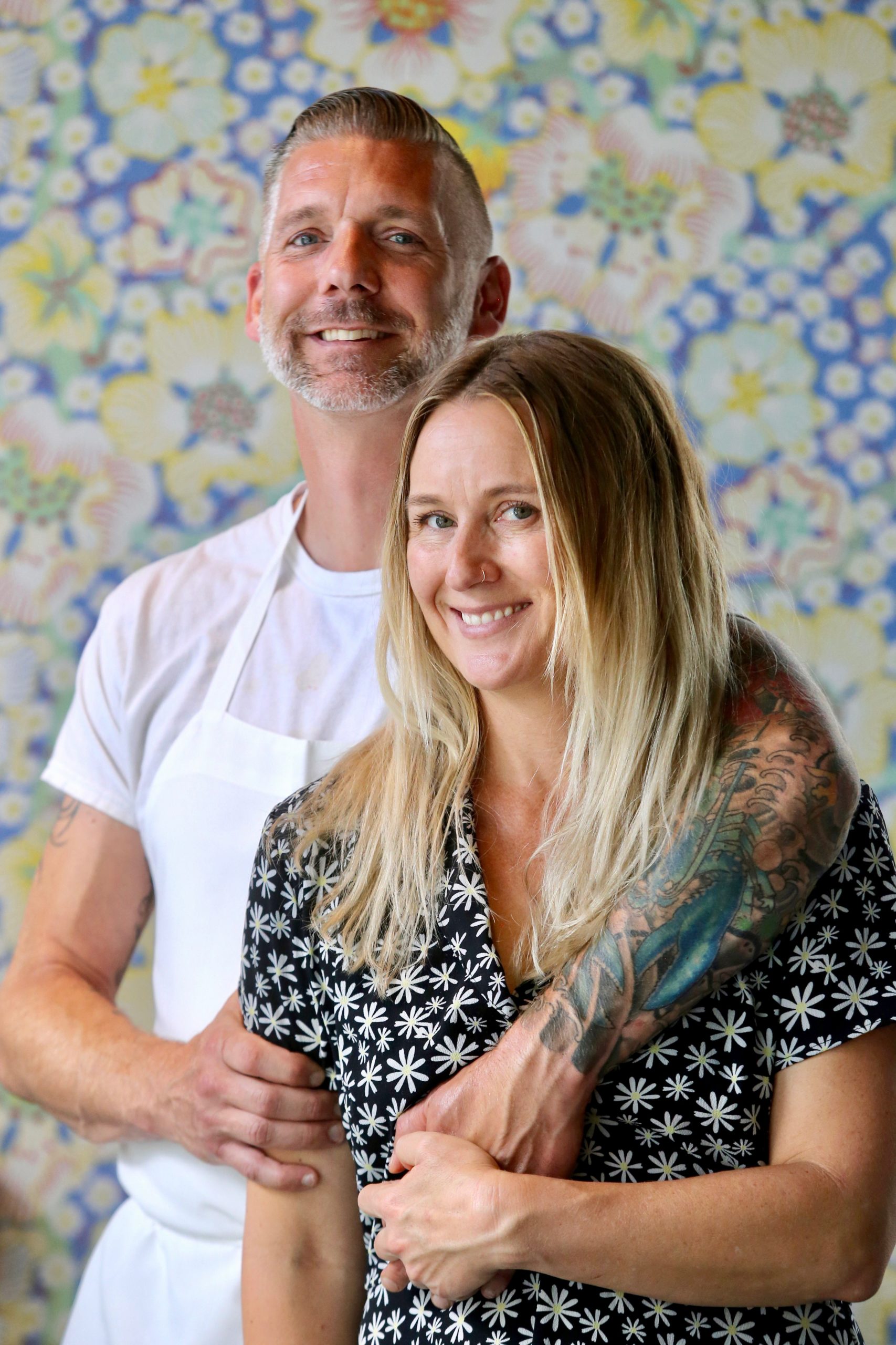 Husband and wife team and co-owners Roberth and Andrea Sundell at Stockhome restaurant in Petaluma on Tuesday, July 27, 2021. (Beth Schlanker / The Press Democrat)