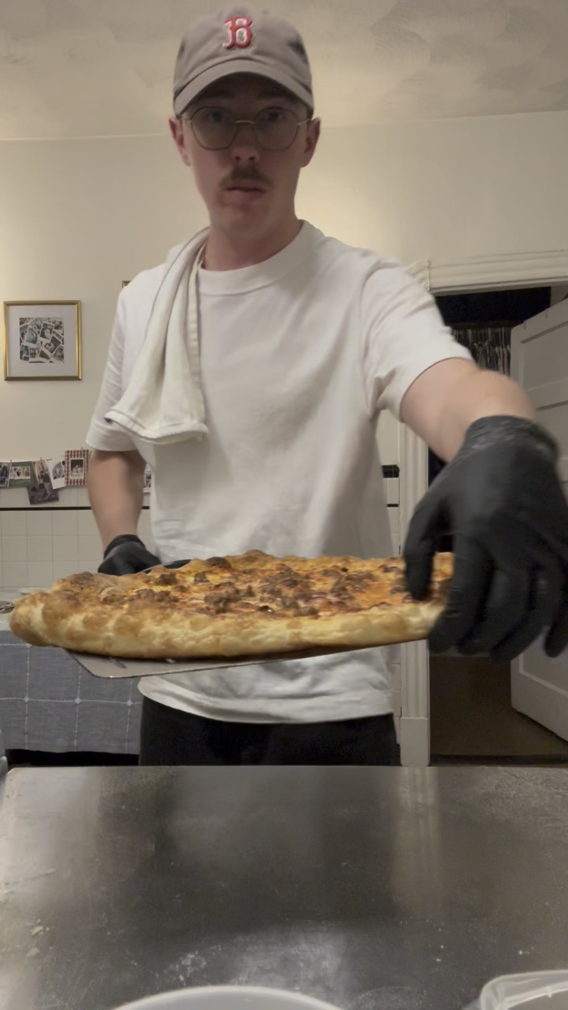 Making a Sausage Cilantro Pizza for a Dinner Party in Boston!