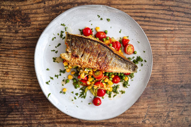 Mediterranean Seabass dish
