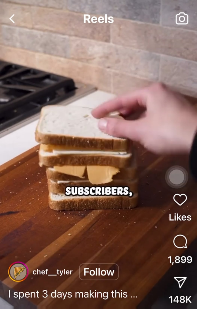 Never ending grilled cheese sandwich