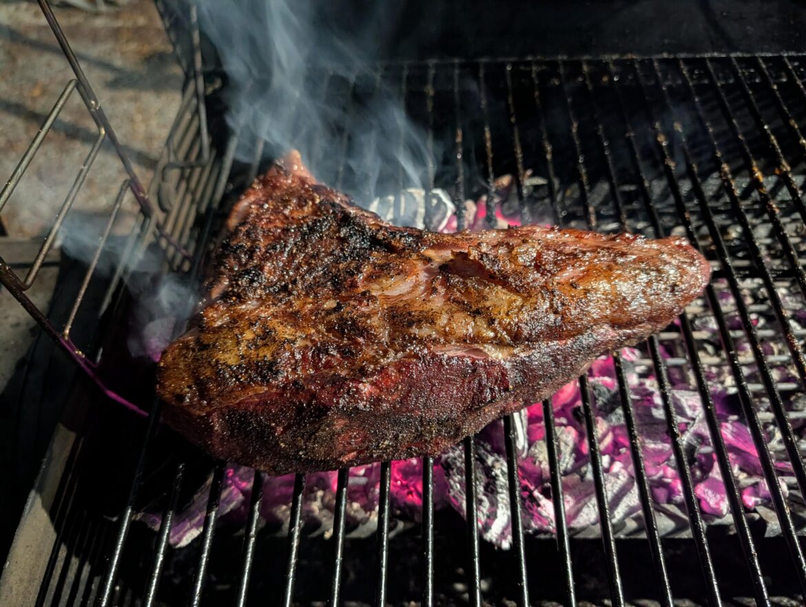 Smoked and grilled tri-tip for the NYE
