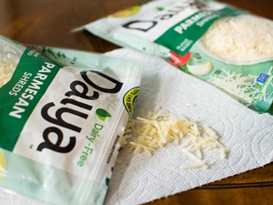 The Best Dairy-Free Parmesan Cheese (Taste Test) - all vegan and gluten-free with many allergy-friendly options. Includes melting notes and images.