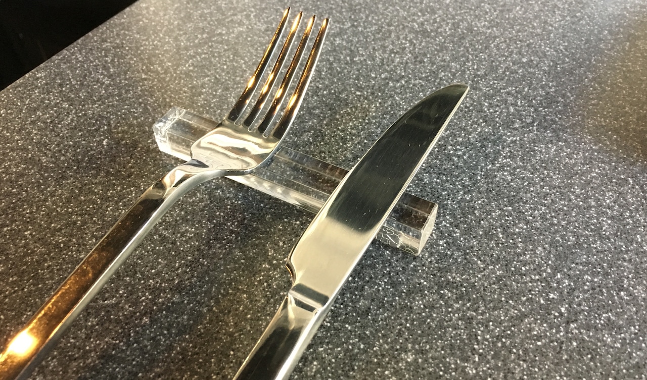 The now closed Vita Urbana in Clevelands Battery Park neighborhood had plastic holders to keep utensils off tables