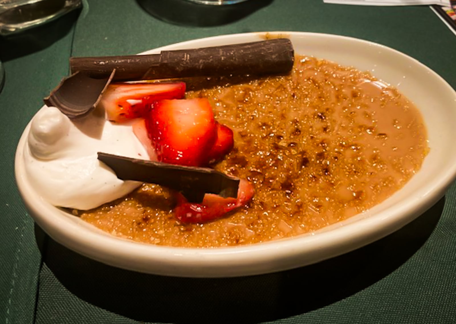Carrabba's Crème Brûlée is full of flavor and has excellent presentation.  RAY MARCANO/CONTRIBUTED