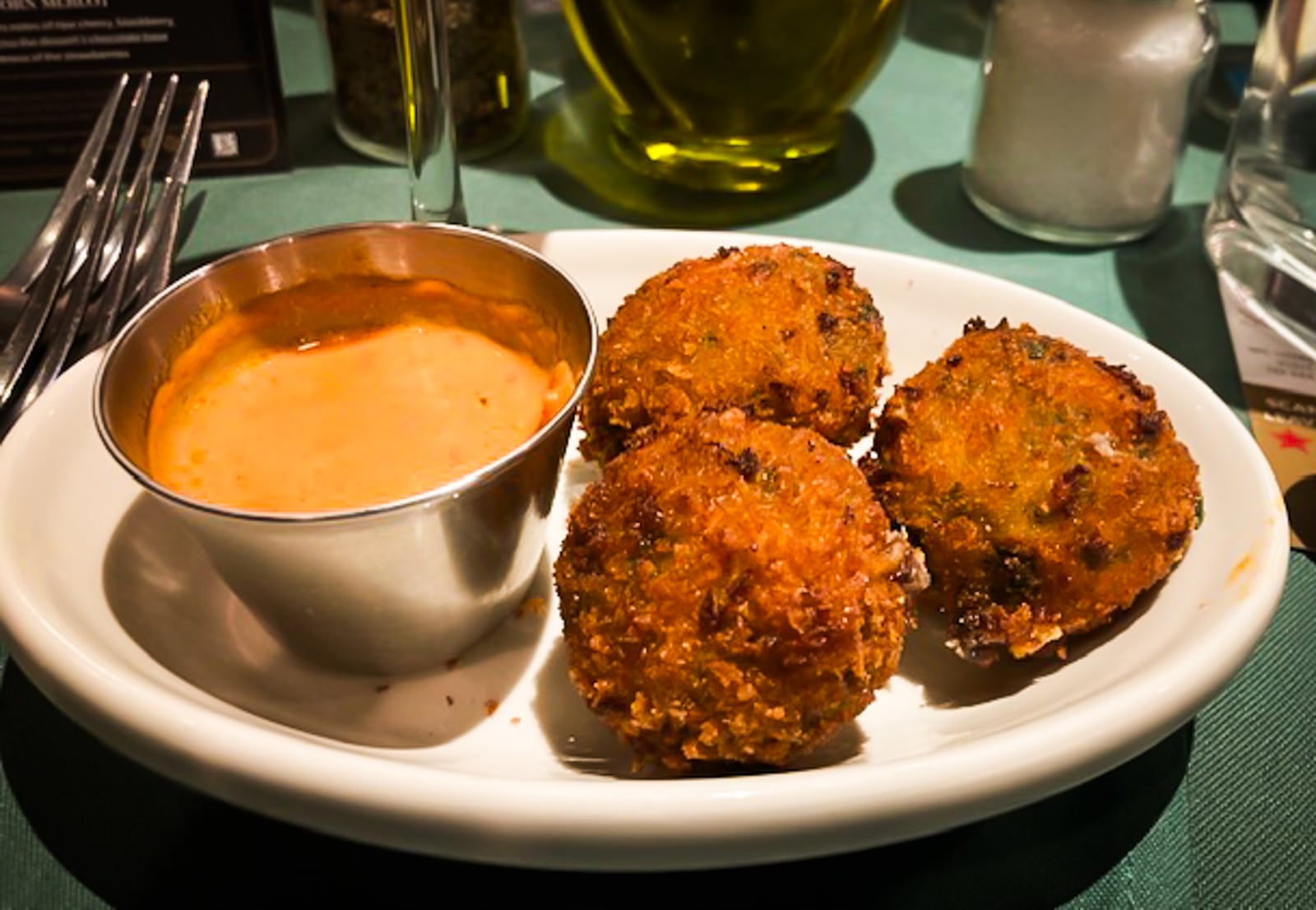 Carrabba's arancini has a brown, crusty exterior and is more like mozzarella balls. RAY MARCANO/CONTRIBUTED