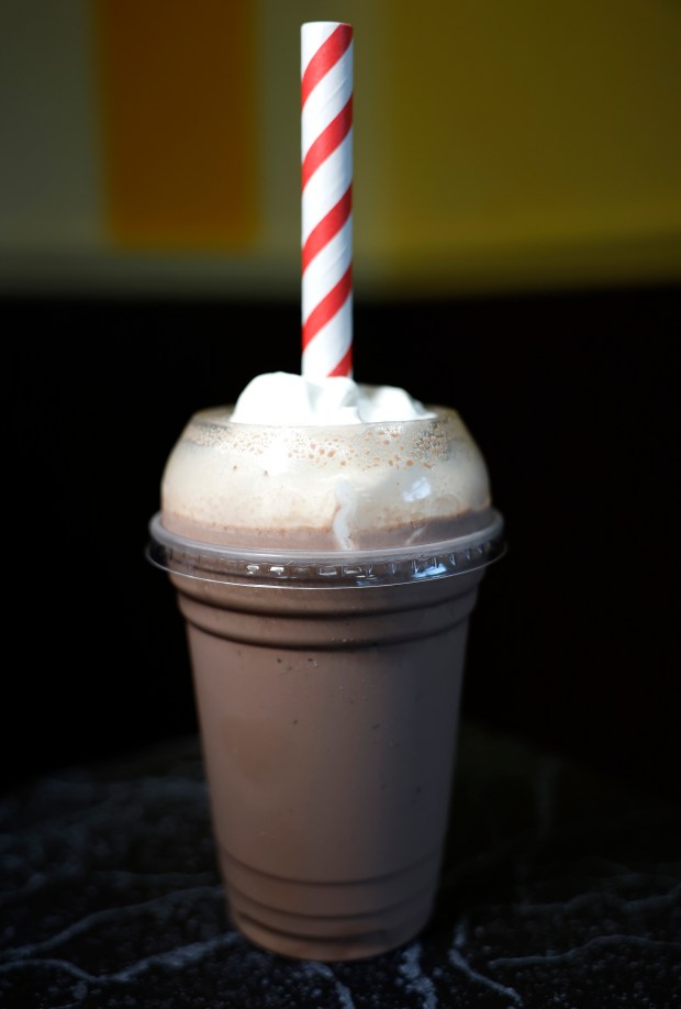 The "Computer Chip" milkshake will remain on the menu at Rick's Ice Cream in Palo Alto. (Nhat V. Meyer/Bay Area News Group)