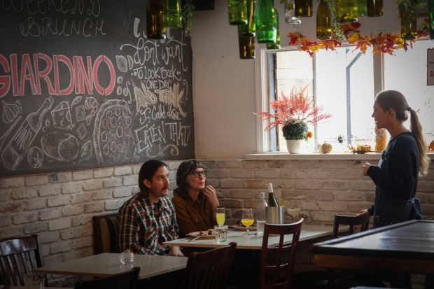 Customers dine at Giardino restaurant in Lemon Grove on Saturday, November 22, 2025.(Photo by Sandy Huffaker for The San Diego Union-Tribune)
